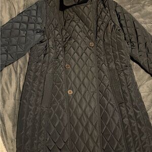 Harve Benard Black Quilted Puffer Coat